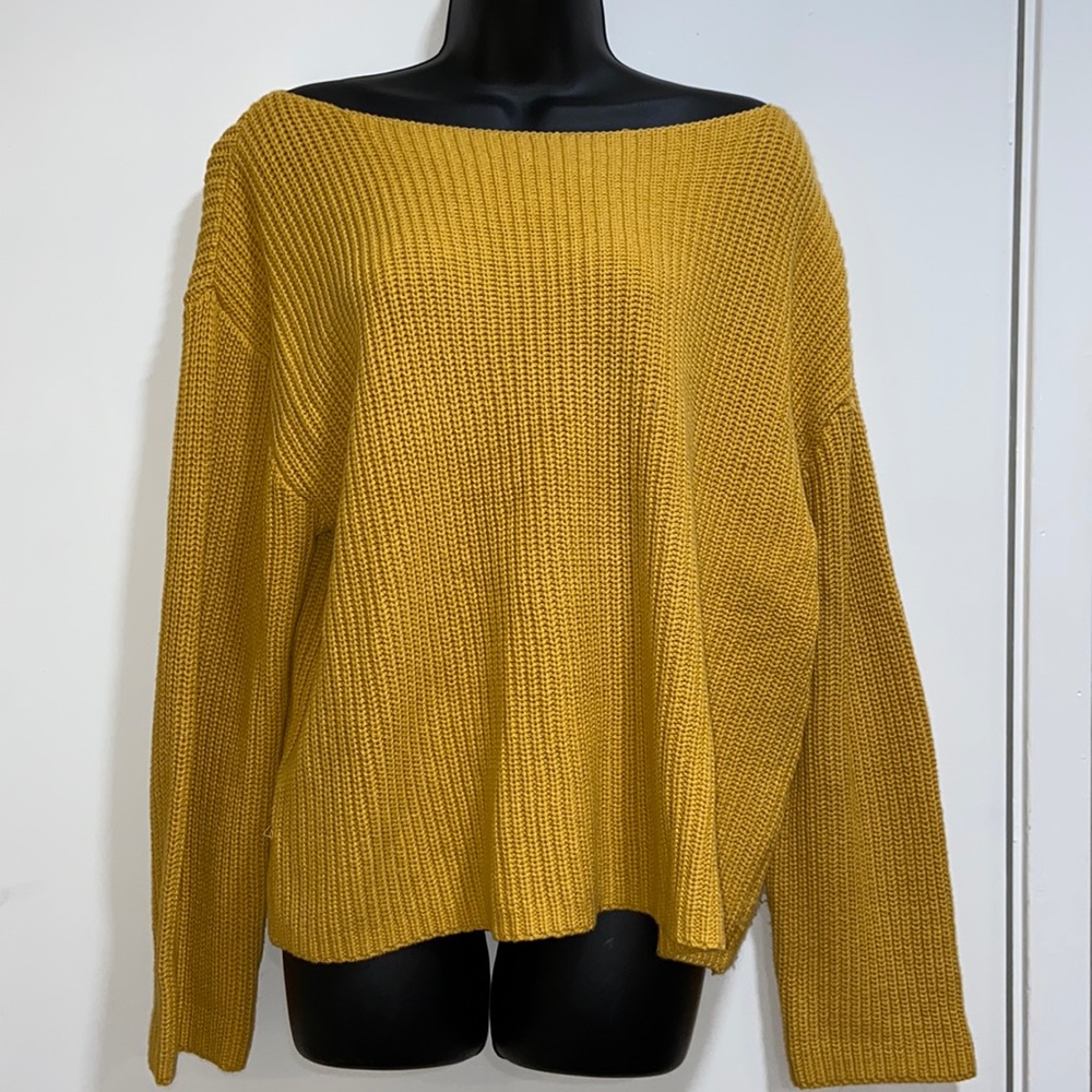 H&M Boatneck Sweater | Mustard | L